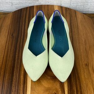 Rothy’s The Point II Sour Apple Lime Green Flats Women’s Shoe Size 7